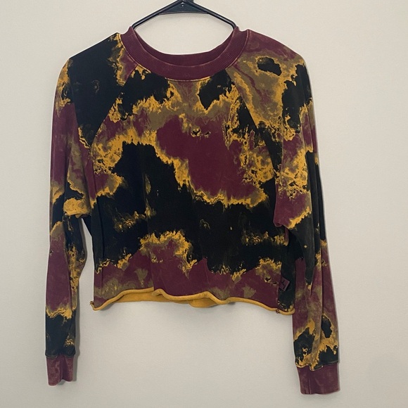 JoyLab Tops - JoyLab Multicolor Tie-Dye Crop Top